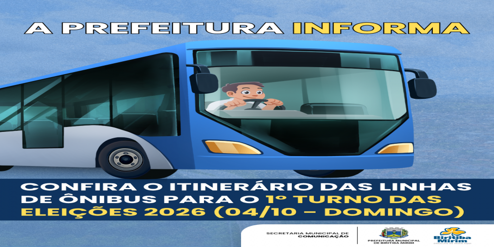PREFEITURA DISPONIBILIZA TRANSPORTE GRATUITO PARA ELEITORES NO PRIMEIRO TURNO DAS ELEIÇÕES 2026