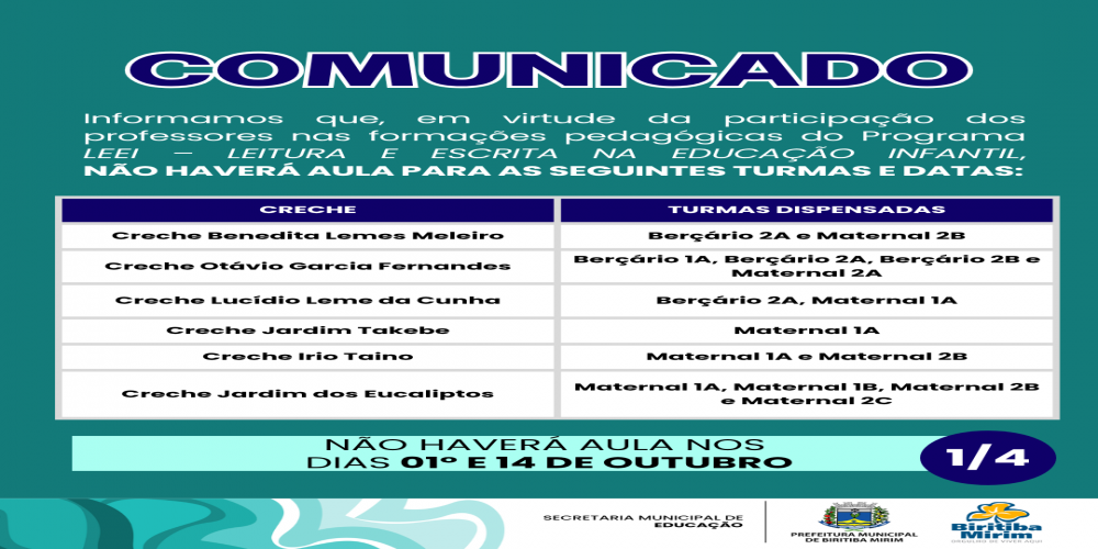 COMUNICADO AOS PAIS E RESPONSÁVEIS