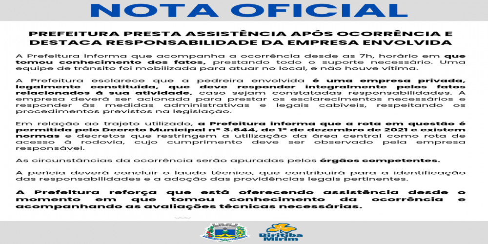 NOTA OFICIAL