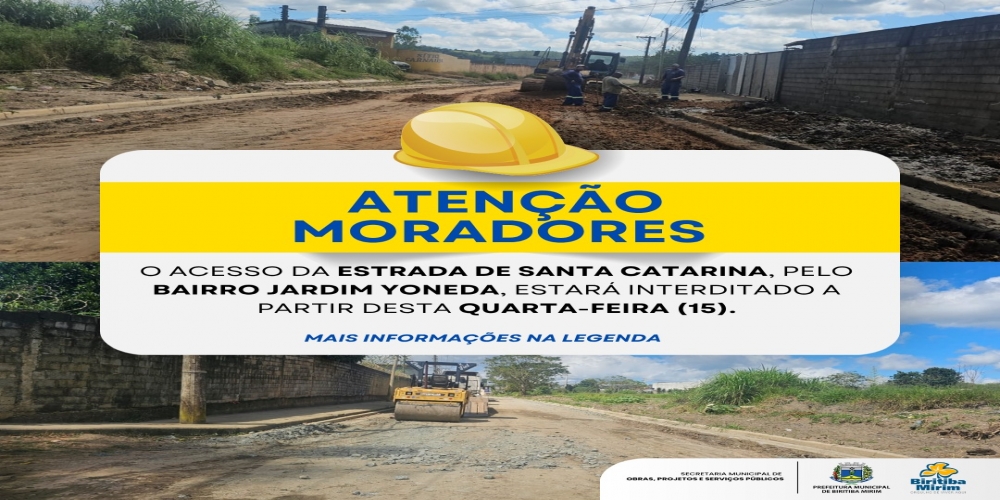 ATENÇÃO MORADORES!