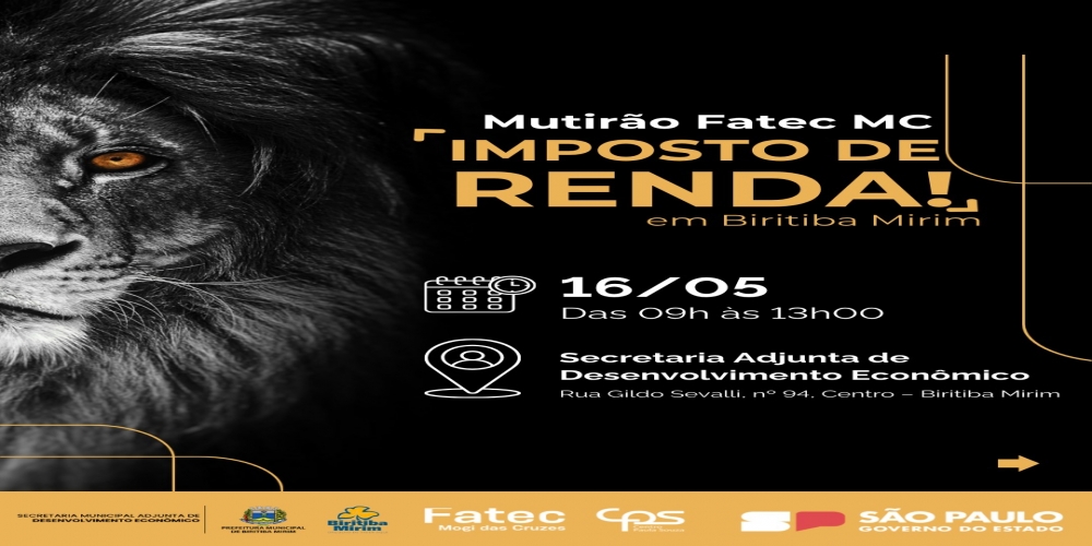 ESTÁ COM DIFICULDADE DE DECLARAR O IMPOSTO DE RENDA? VEM PARA O MUTIRÃO DA FATEC!