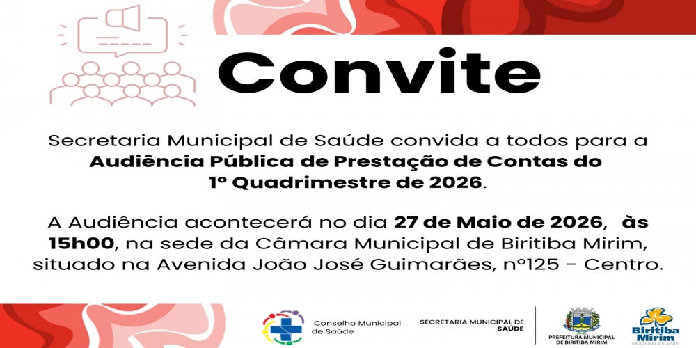 CONVITE - AUDIÊNCIA PÚBLICA DE SAÚDE