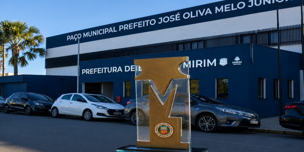 BIRITIBA MIRIM RECEBE O PRÊMIO FRANCO MONTORO POR DESTAQUE NA GESTÃO PÚBLICA