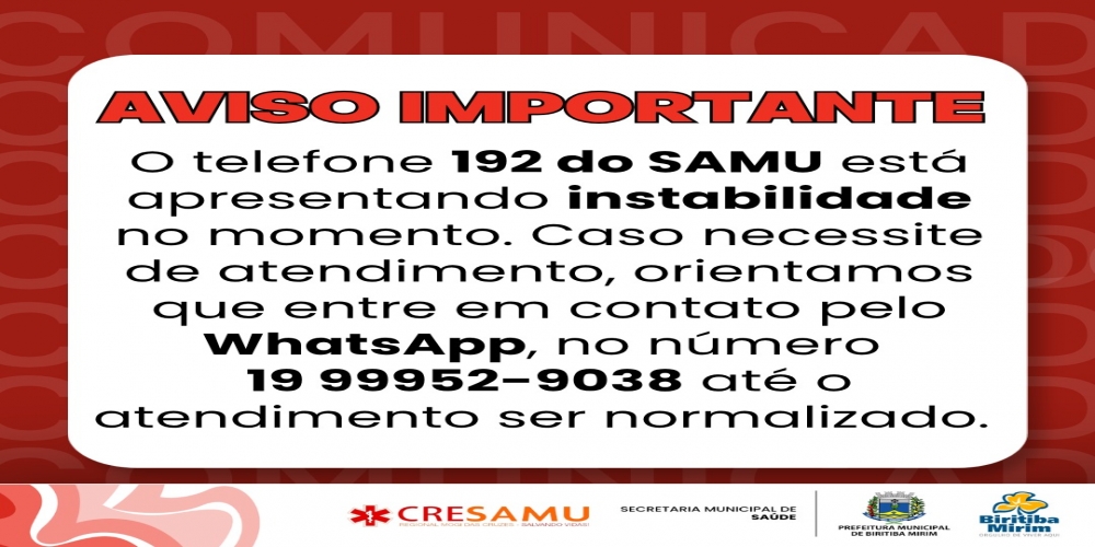 AVISO IMPORTANTE