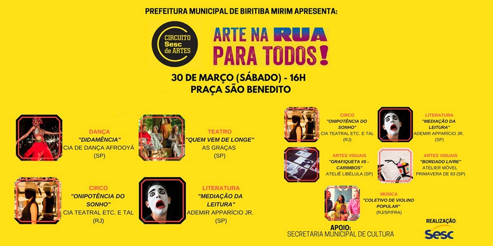 SECRETARIA DE CULTURA PARTICIPA DO LANÇAMENTO DO CIRCUITO SESC DE ARTES