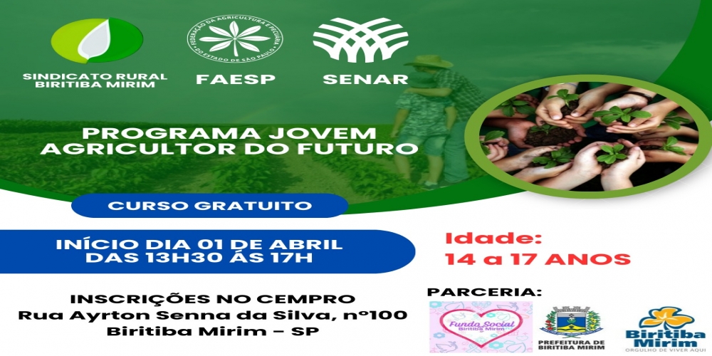 PROGRAMA JOVEM AGRICULTOR DO FUTURO