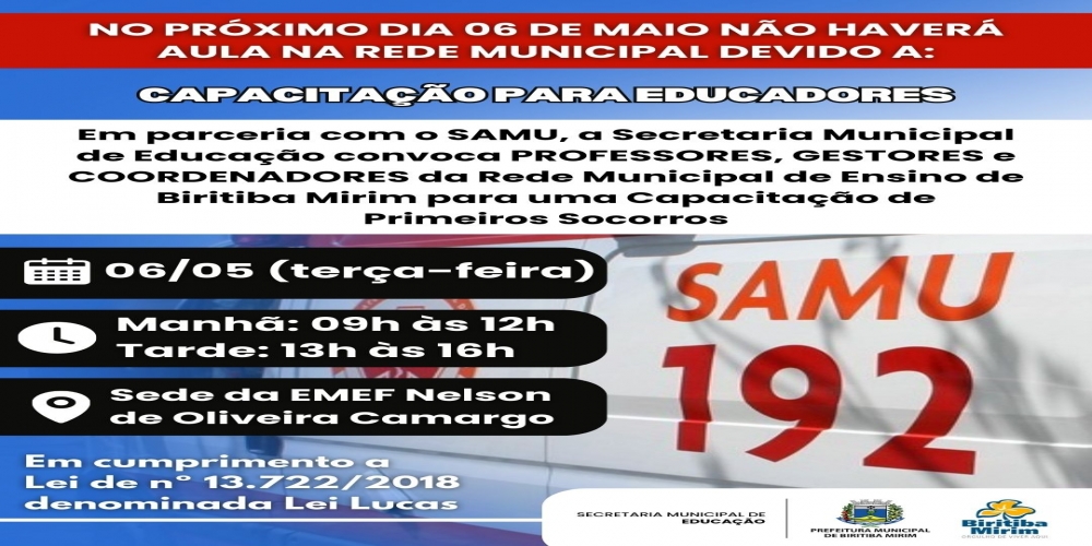 ATENÇÃO COMUNIDADE ESCOLAR DE BIRITIBA MIRIM