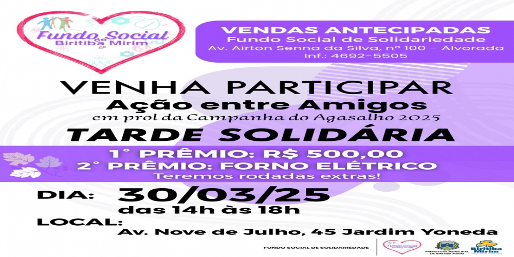 CONVITE  AÇÃO ENTRE AMIGOS EM PROL DA CAMPANHA DO AGASALHO 2025