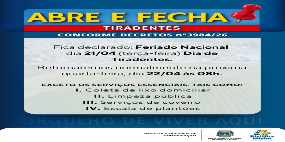 COMUNICADO ABRE E FECHA